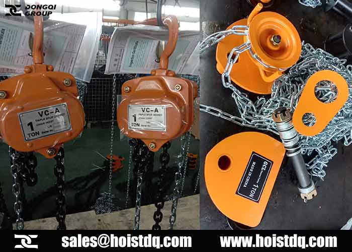 1 ton manual chain hoist for sale to Mauritius