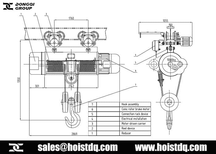 10 ton CD hoist design drawing