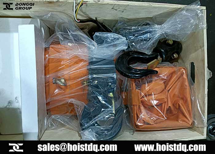 3 ton single phase electric chain hoist exported to Dominican