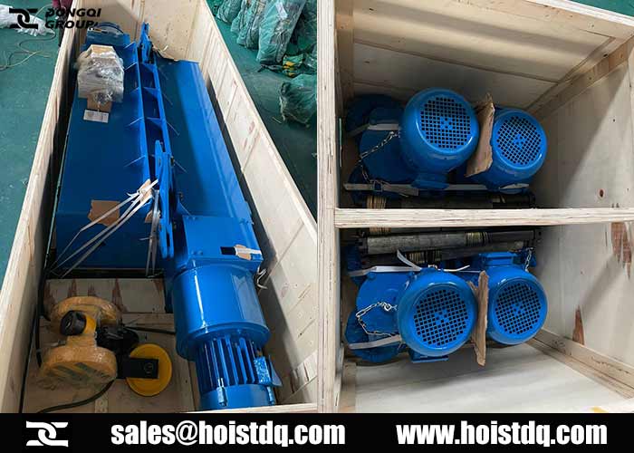 Mexico 20 ton wire rope hoist with trolley