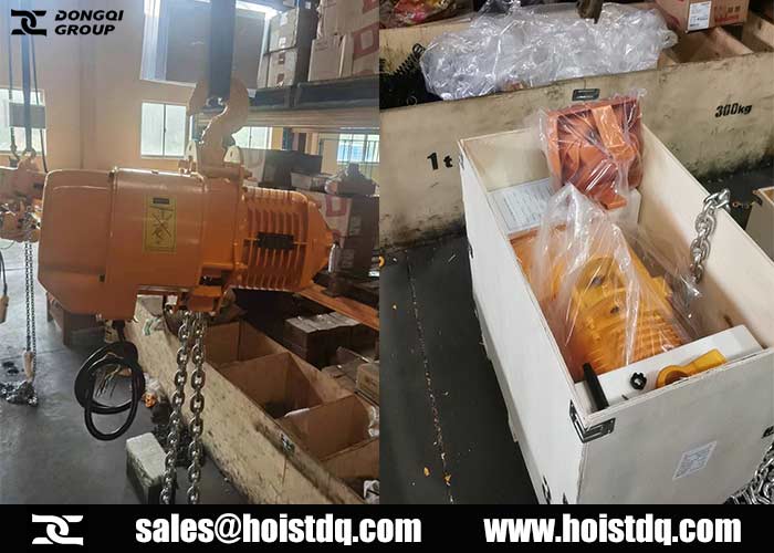 corrosion resistant electric chain hoist exported to morocco