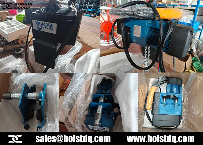 European standard 1 ton electric chain hoist with trolley