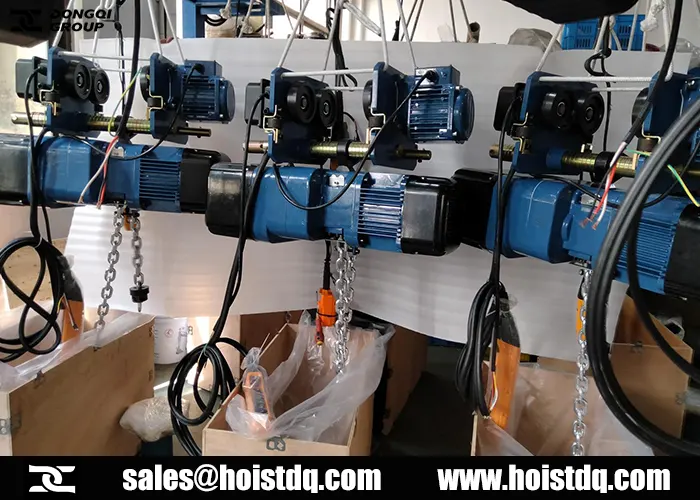 European standard electric trolley chain hoist for sale